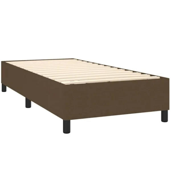 vidaXL Sängar>Ramsäng med madrass mörk 90x190 cm tyg