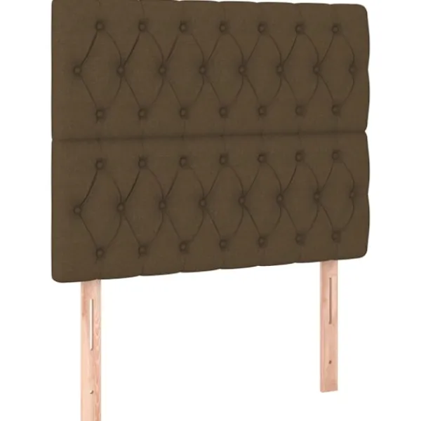vidaXL Sängar>Ramsäng med madrass mörk 90x190 cm tyg
