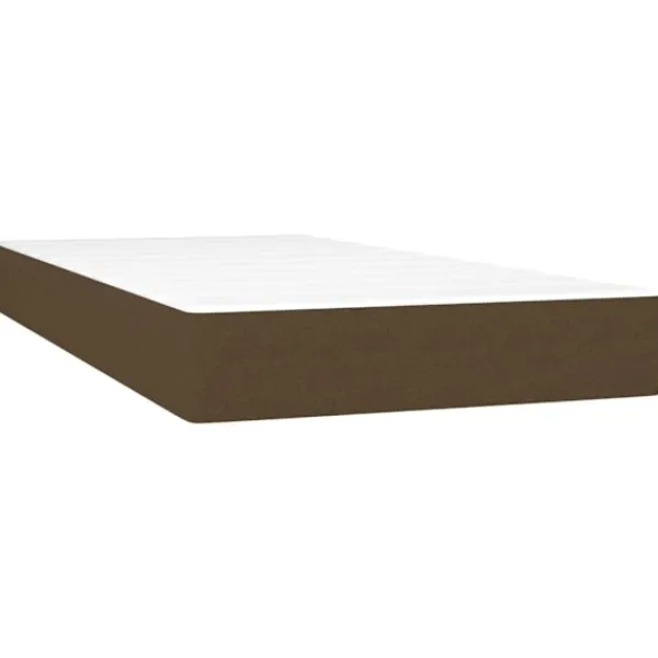 vidaXL Sängar>Ramsäng med madrass mörk 90x190 cm tyg