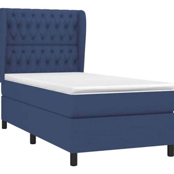 vidaXL Sängar>Ramsäng med madrass 100x200 cm tyg