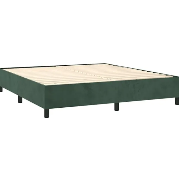 vidaXL Sängar>Ramsäng med madrass mörk 180x200 cm sammet