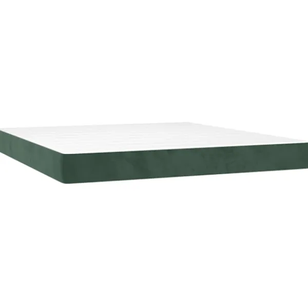 vidaXL Sängar>Ramsäng med madrass mörk 180x200 cm sammet