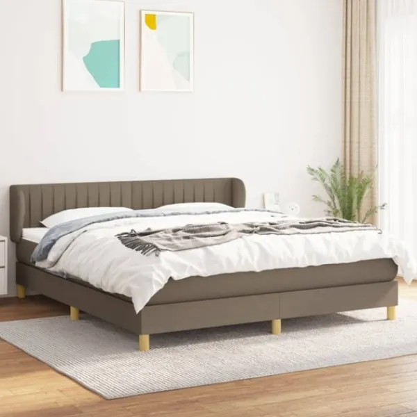 vidaXL Sängar>Ramsäng med madrass 180x200 cm tyg