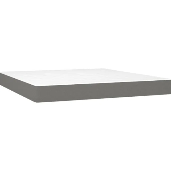 vidaXL Sängar>Ramsäng med madrass mörk 160x200 cm tyg