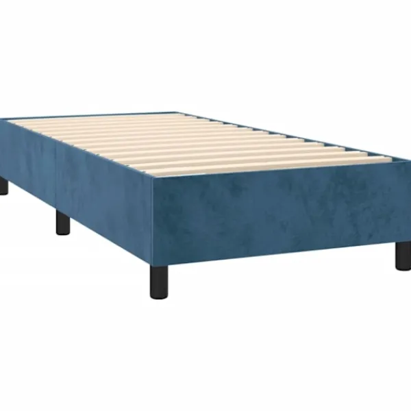 vidaXL Sängar>Ramsäng med madrass mörk 90x200 cm sammet