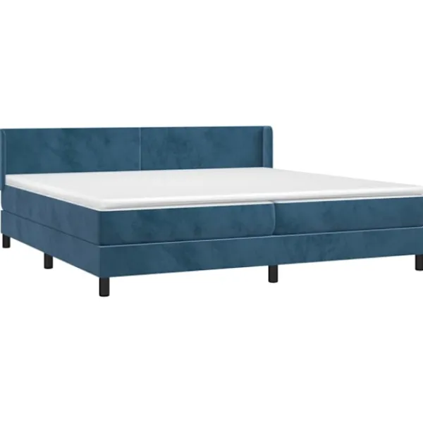 vidaXL Sängar>Ramsäng med madrass mörk 200x200 cm sammet