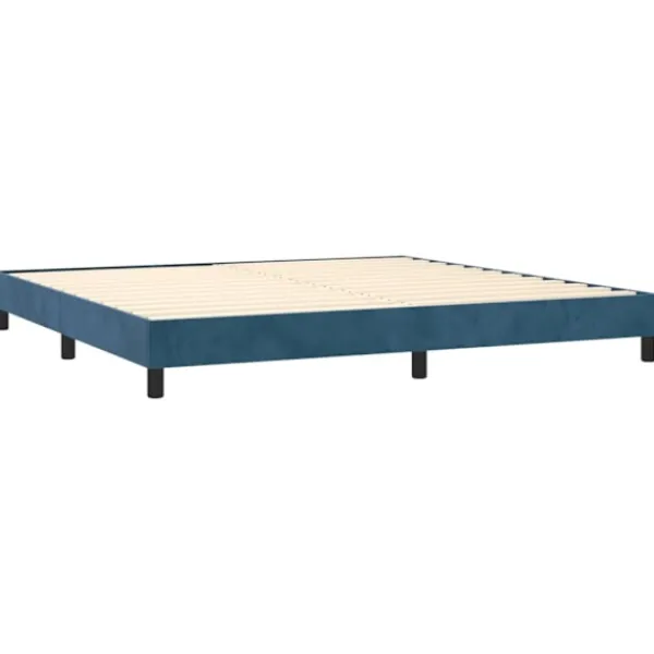 vidaXL Sängar>Ramsäng med madrass mörk 200x200 cm sammet
