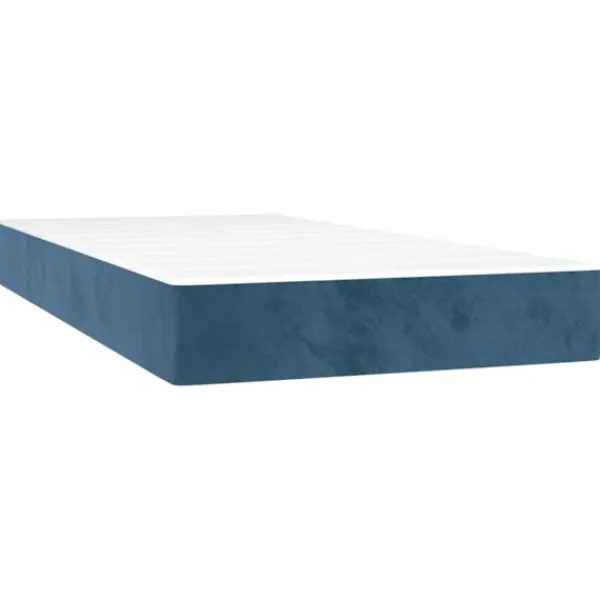 vidaXL Sängar>Ramsäng med madrass mörk 200x200 cm sammet