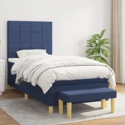 vidaXL Sängar>Ramsäng med madrass 80x200 cm tyg