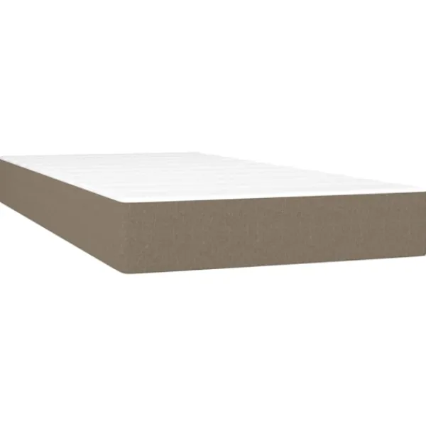 vidaXL Sängar>Ramsäng med madrass & LED 200x200 cm tyg