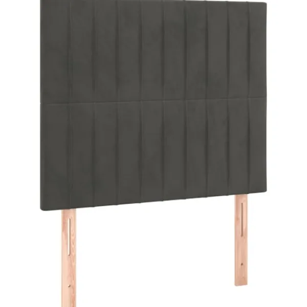 vidaXL Sängar>Ramsäng med madrass mörk 100x200 cm sammet