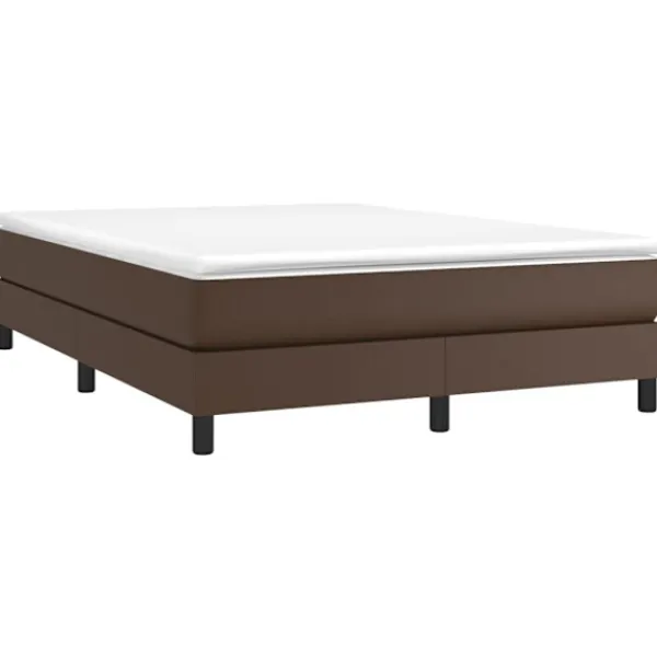 vidaXL Sängar>Ramsäng med madrass 140x200 cm konstläder