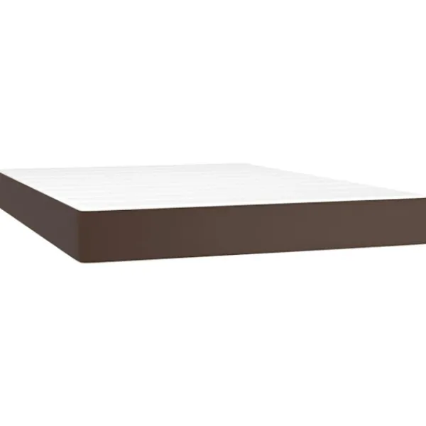 vidaXL Sängar>Ramsäng med madrass 140x200 cm konstläder
