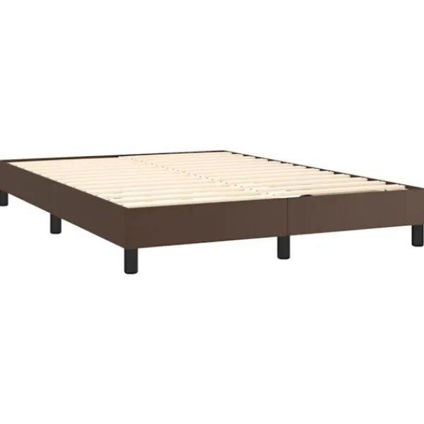 vidaXL Sängar>Ramsäng med madrass 140x200 cm konstläder