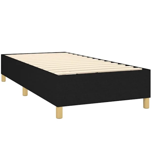 vidaXL Sängar>Ramsäng med madrass & LED 100x200 cm tyg