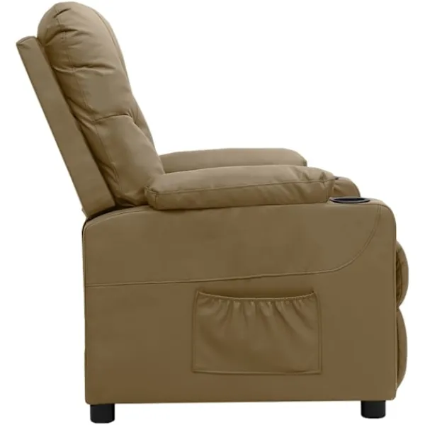 vidaXL Fåtöljer>Reclinerfåtölj cappuccino konstläder