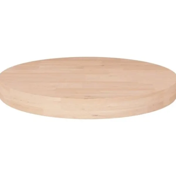 vidaXL Småbord>Rund bordsskiva Ø40x4 cm obehandlad massiv ek