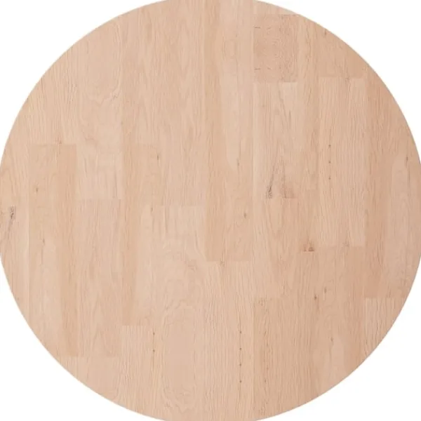 vidaXL Småbord>Rund bordsskiva Ø40x4 cm obehandlad massiv ek