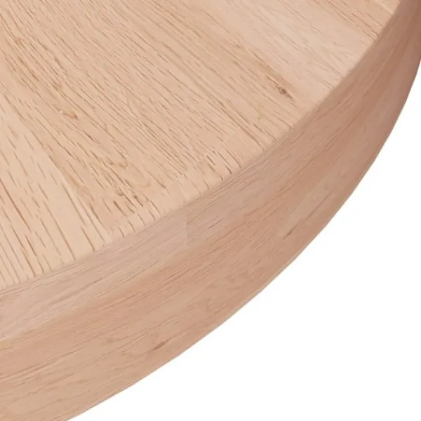 vidaXL Småbord>Rund bordsskiva Ø40x4 cm obehandlad massiv ek
