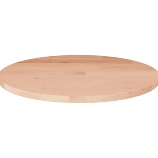 vidaXL Småbord>Rund bordsskiva Ø50x1,5 cm obehandlat massiv ek