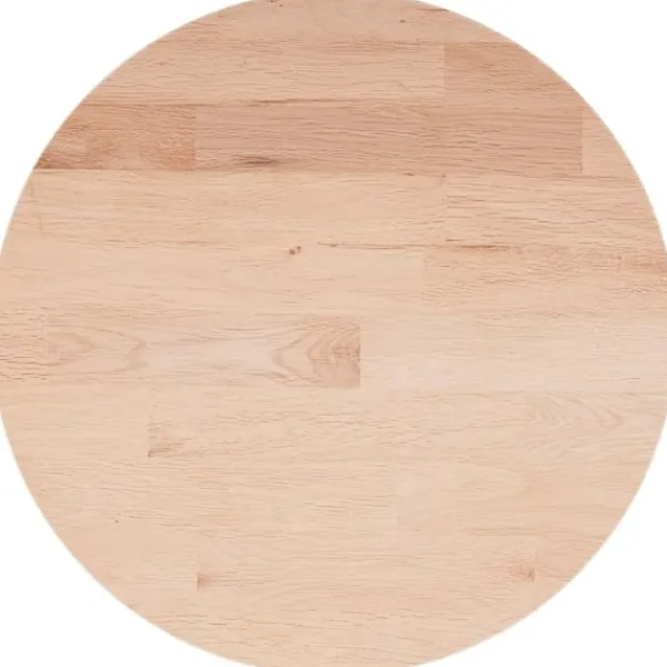 vidaXL Småbord>Rund bordsskiva Ø50x1,5 cm obehandlat massiv ek