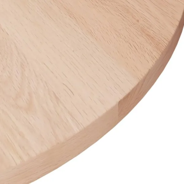vidaXL Småbord>Rund bordsskiva Ø50x1,5 cm obehandlat massiv ek