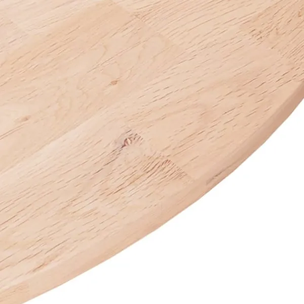 vidaXL Småbord>Rund bordsskiva Ø60x1,5 cm obehandlat massiv ek