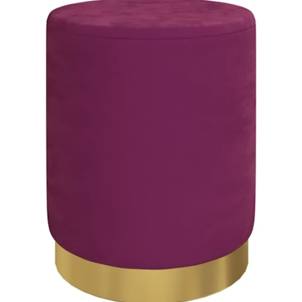 vidaXL Sittpuffar>Rund förvaringspall sammet 31 x 37 cm
