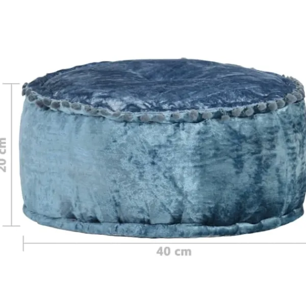 vidaXL Sittpuffar>Rund sammetspuff 40x20 cm