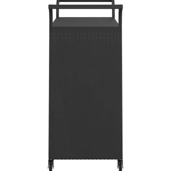 vidaXL Småbord>Serveringsvagn med låda 100x45x97 cm konstrotting