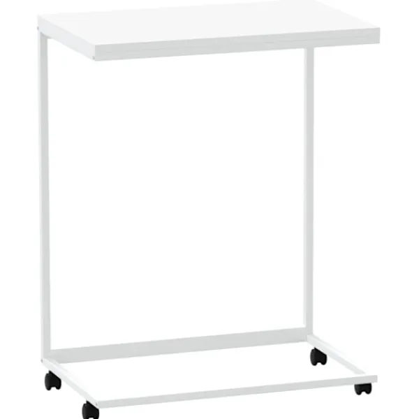 vidaXL Småbord>Sidobord med hjul 55x35x70 cm konstruerat trä