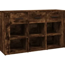 vidaXL Sideboards>Sidobord rökfärgad ek 100x30x59,5 cm konstruerat trä