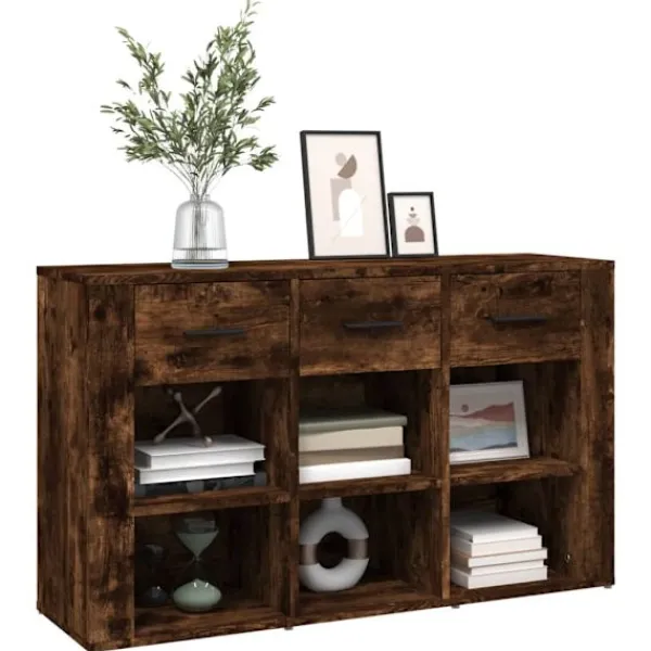 vidaXL Sideboards>Sidobord rökfärgad ek 100x30x59,5 cm konstruerat trä