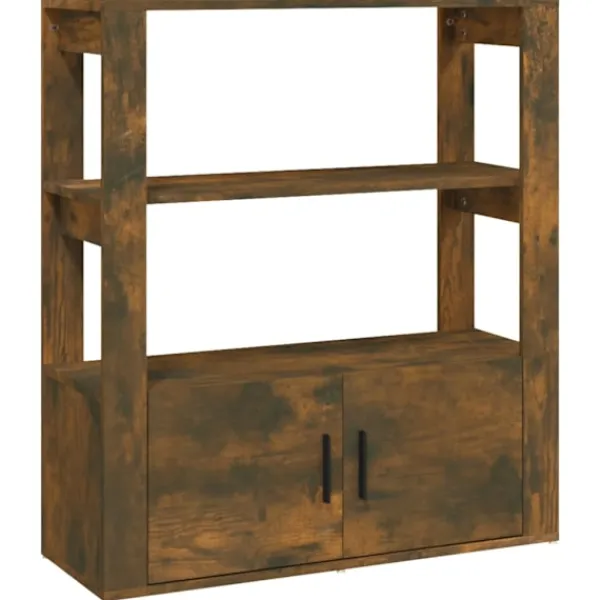 vidaXL Sideboards>Sidobord rökfärgad ek 80x30x90 cm konstruerat trä