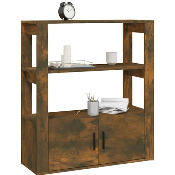vidaXL Sideboards>Sidobord rökfärgad ek 80x30x90 cm konstruerat trä