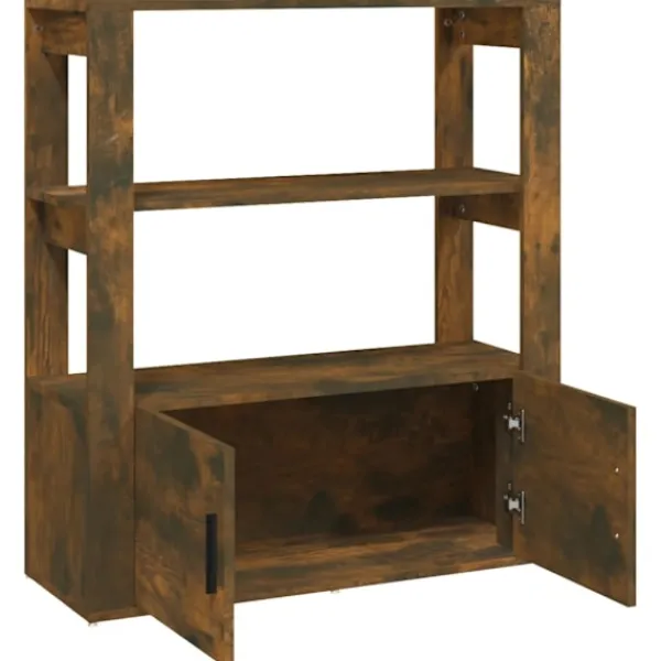 vidaXL Sideboards>Sidobord rökfärgad ek 80x30x90 cm konstruerat trä