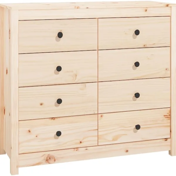 vidaXL Byråer>Sidoskåp 100x40x90 cm massiv furu