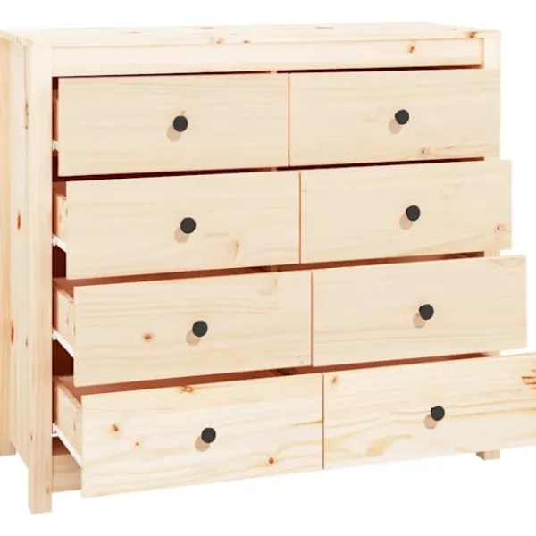 vidaXL Byråer>Sidoskåp 100x40x90 cm massiv furu