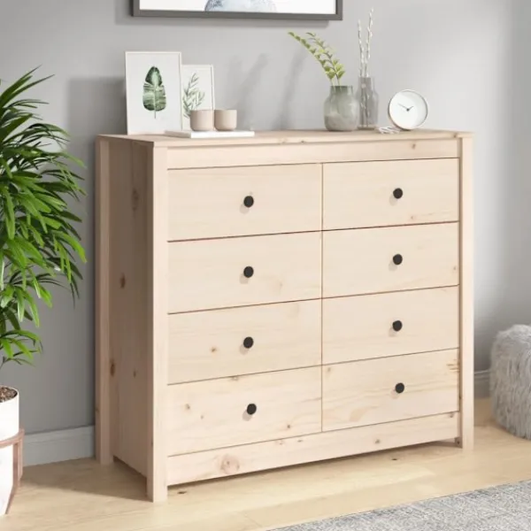 vidaXL Byråer>Sidoskåp 100x40x90 cm massiv furu