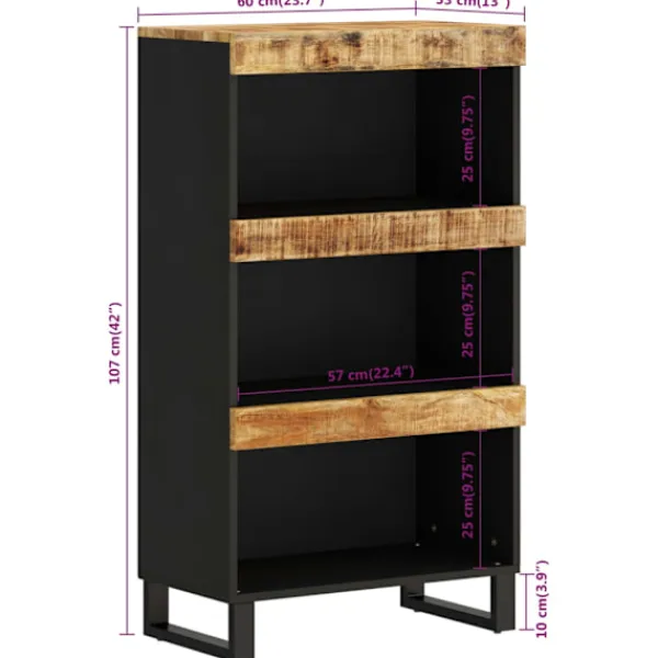 vidaXL Sideboards>Sidoskåp 60x33x107 cm massivt mangoträ