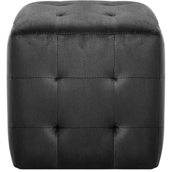 vidaXL Sittpuffar>Sittpuff 2 st 30x30x30 cm sammetstyg