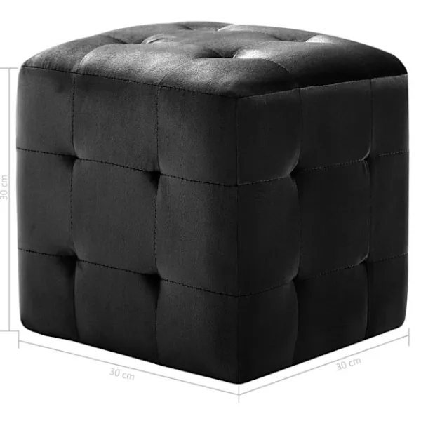 vidaXL Sittpuffar>Sittpuff 2 st 30x30x30 cm sammetstyg