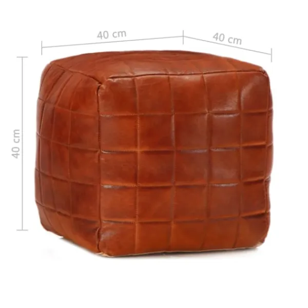 vidaXL Sittpuffar>Sittpuff 40x40x40 cm äkta getskinn
