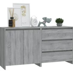 vidaXL Sideboards>Skänk 2 delar sonoma konstruerat trä