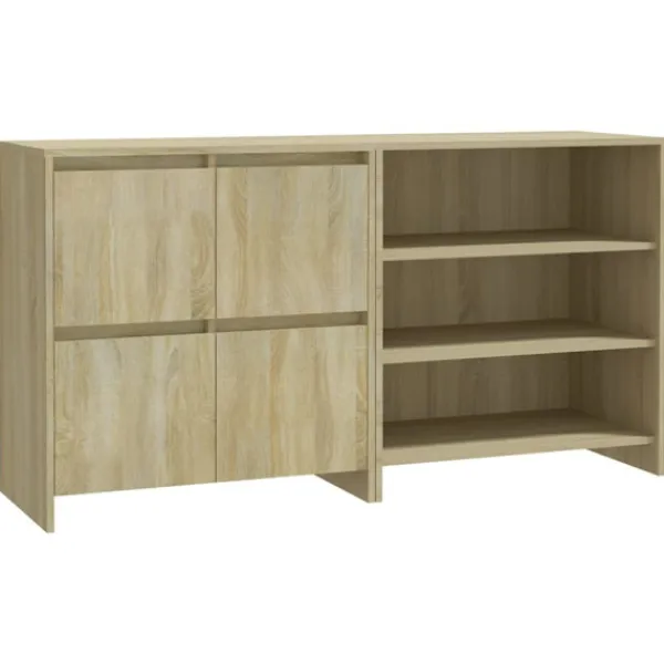 vidaXL Sideboards>Skänk 2 delar sonoma-ek konstruerat trä