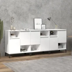vidaXL Sideboards>Skänk 3 st högglans 60x35x70 cm konstruerat trä