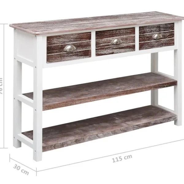 vidaXL Byråer>Skänk antik 115x30x76 cm trä