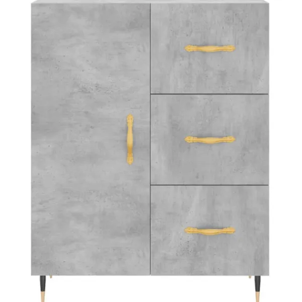 vidaXL Skåp>Skänk betong 69,5x34x90 cm konstruerat trä
