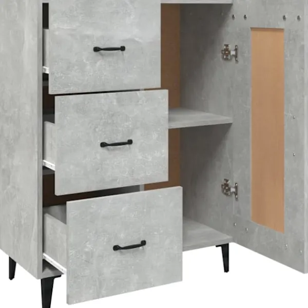 vidaXL Byråer>Skänk betong 69,5x34x90 cm konstruerat trä