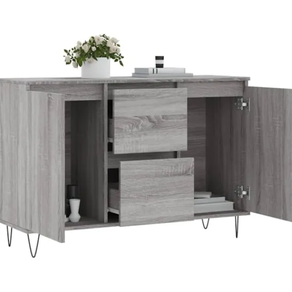vidaXL Sideboards>Skänk sonoma 101,5x35x70 cm konstruerat trä